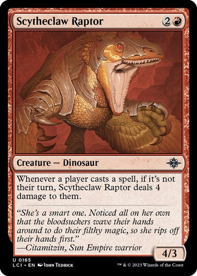 Scytheclaw Raptor (LCI) #165 Uncommon (Lightly Played) The Lost Caverns of Ixalan Magic: The Gathering: 2023