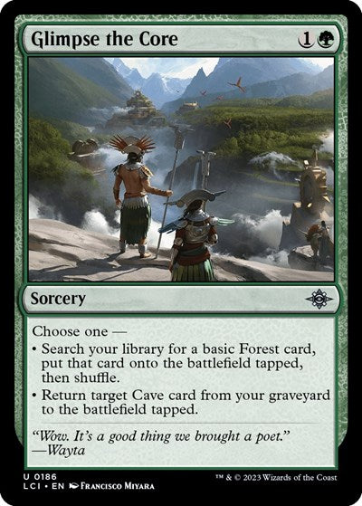 Glimpse the Core (LCI) #186 Uncommon (Lightly Played) The Lost Caverns of Ixalan Magic: 2023