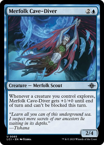 2023 Magic: The Lost Caverns of Ixalan (LCI) - Merfolk Cave Diver (#65, Uncommon) (Lightly Played)
