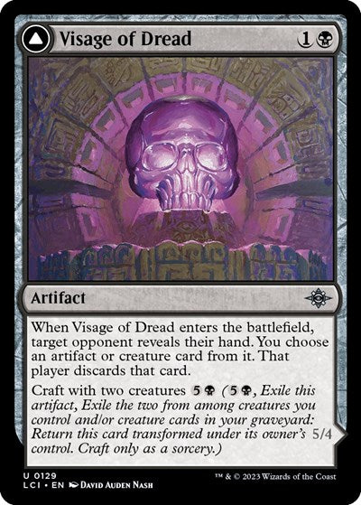 Visage of Dread (LCI) #129 Uncommon (Lightly Played) The Lost Caverns of Ixalan Magic: The Gathering: 2023