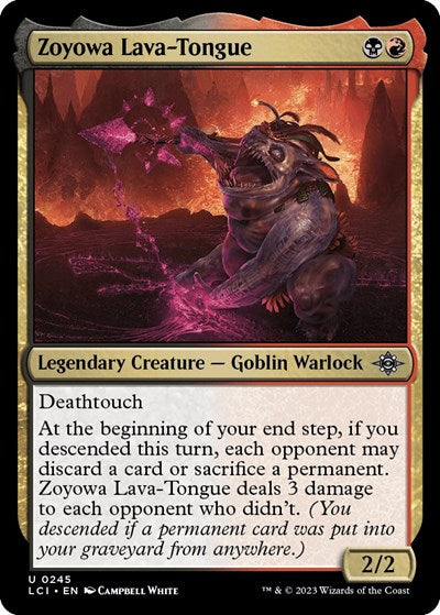 Zoyowa Lava Tongue (LCI) #245 Uncommon (Lightly Played) The Lost Caverns of Ixalan Magic: 2023