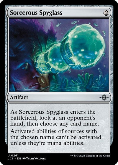 Sorcerous Spyglass (LCI) #261 Uncommon (Lightly Played) The Lost Caverns of Ixalan Magic: The Gathering: 2023