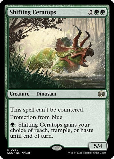 Shifting Ceratops (LCC) #258 Rare (Lightly Played) Commander: The Lost Caverns of Ixalan Magic: The Gathering: 2023