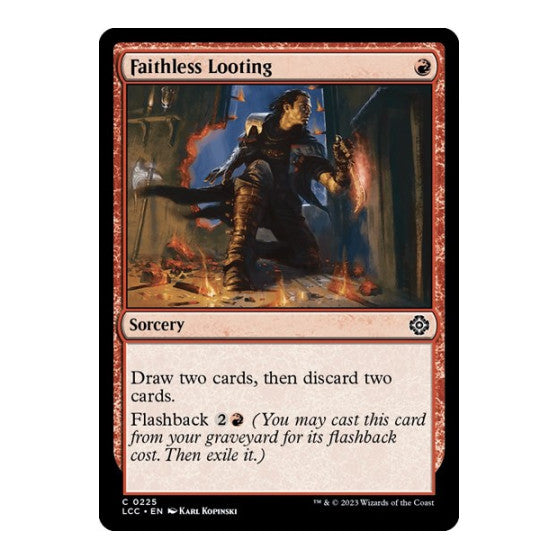 Faithless Looting (LCC) #225 Common (Lightly Played) Commander: The Lost Caverns of Ixalan Magic: The Gathering: 2023