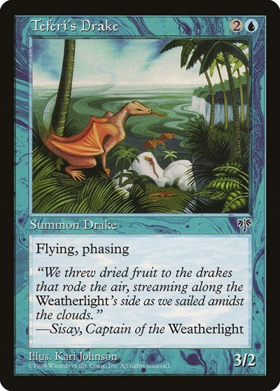 1996 Magic: Mirage (MIR) - Teferis Drake (#97, Common) (Lightly Played)