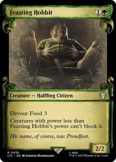 Feasting Hobbit Showcase Scrolls (LTC) #439 Rare (Lightly Played) Commander: The Lord of the Rings: Tales of Middle-earth Magic: The Gathering: 2023