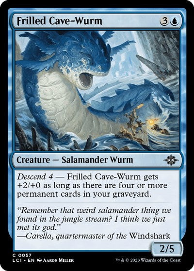 2023 Magic: The Lost Caverns of Ixalan (LCI) - Frilled Cave Wurm (#57, Common)
