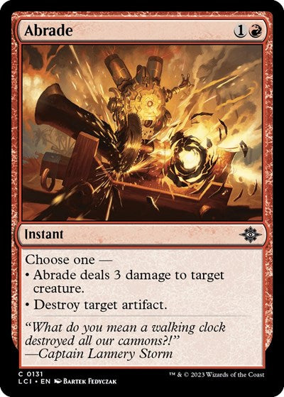 Abrade (LCI) #131 Common The Lost Caverns of Ixalan Magic: The Gathering: 2023