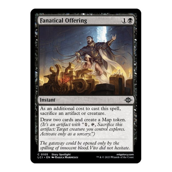 Fanatical Offering (LCI) #105 Common (Lightly Played) The Lost Caverns of Ixalan Magic: The Gathering: 2023