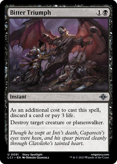 Bitter Triumph (LCI) #91 Uncommon The Lost Caverns of Ixalan Magic: The Gathering: 2023