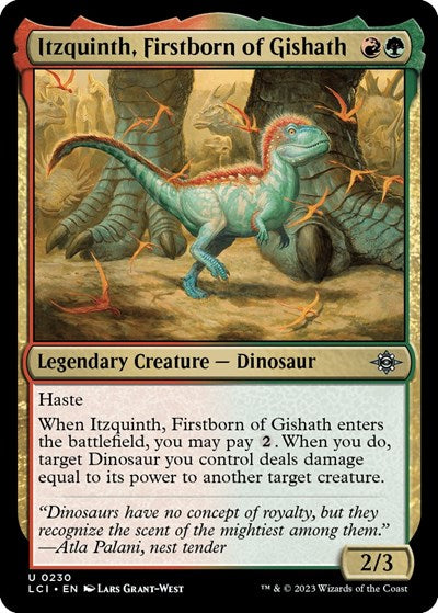 Itzquinth Firstborn of Gishath (LCI) #230 Uncommon (Lightly Played) The Lost Caverns of Ixalan Magic: The Gathering: 2023