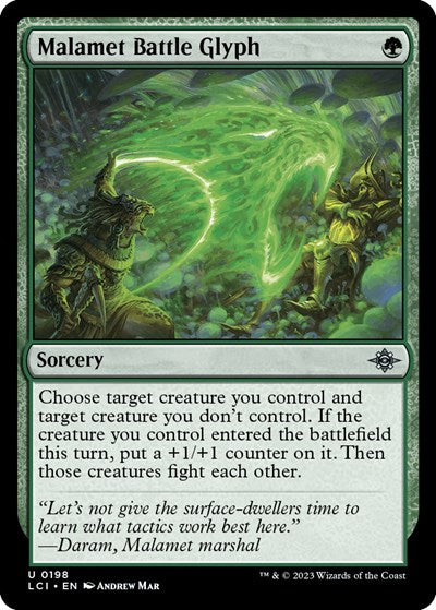 Malamet Battle Glyph (LCI) #198 Uncommon (Lightly Played) The Lost Caverns of Ixalan Magic: The Gathering: 2023
