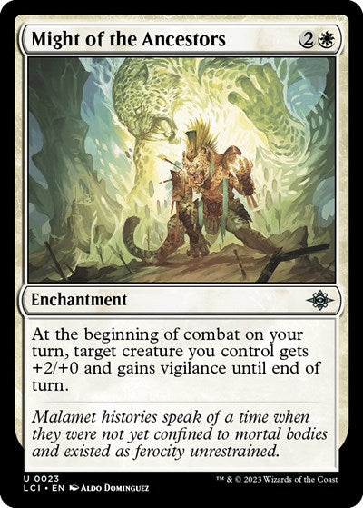 Might of the Ancestors (LCI) #23 Uncommon (Lightly Played) The Lost Caverns of Ixalan Magic: The Gathering: 2023