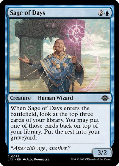 Sage of Days (LCI) #73 Common The Lost Caverns of Ixalan Magic: 2023
