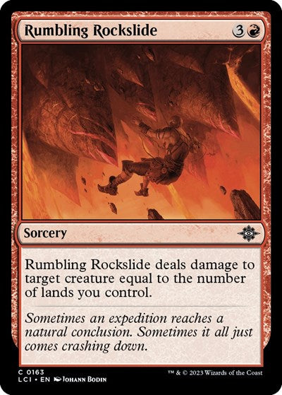 2023 Magic: The Lost Caverns of Ixalan (LCI) - Rumbling Rockslide (#163, Common) (Lightly Played)