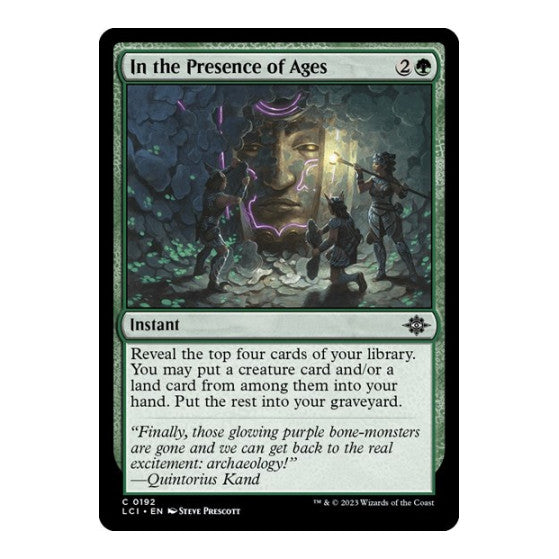 In the Presence of Ages (LCI) #192 Common The Lost Caverns of Ixalan Magic: The Gathering: 2023
