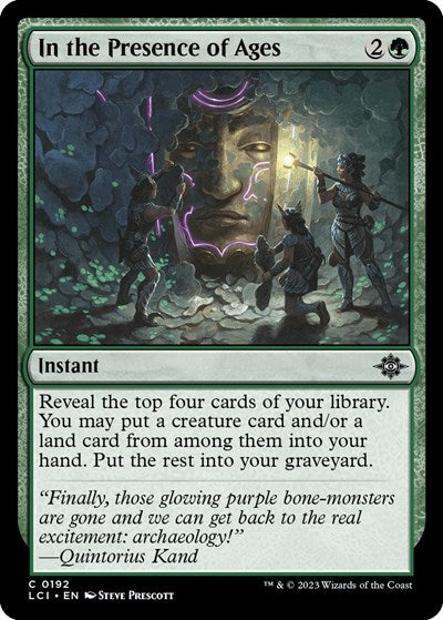 In the Presence of Ages (LCI) #192 Common (Lightly Played) The Lost Caverns of Ixalan Magic: The Gathering: 2023