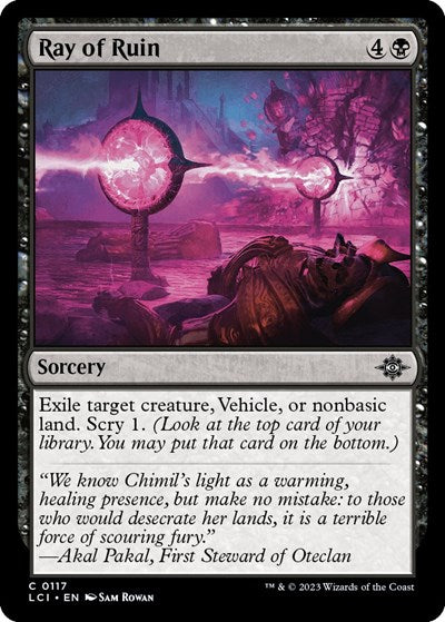 Ray of Ruin (LCI) #117 Common (Lightly Played) The Lost Caverns of Ixalan Magic: 2023