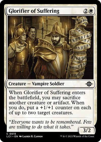 Glorifier of Suffering (LCI) #15 Common The Lost Caverns of Ixalan Magic: The Gathering: 2023