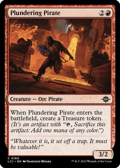2023 Magic: The Lost Caverns of Ixalan (LCI) - Plundering Pirate (#160, Common) (Lightly Played)
