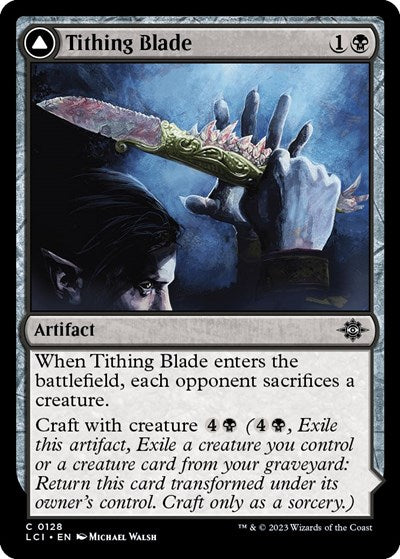 Tithing Blade (LCI) #128 Common (Lightly Played) The Lost Caverns of Ixalan Magic: 2023