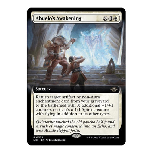 Abuelo's Awakening (Extended Art) (LCI) #353 Rare (Near Mint) The Lost Caverns of Ixalan Magic: The Gathering: 2023