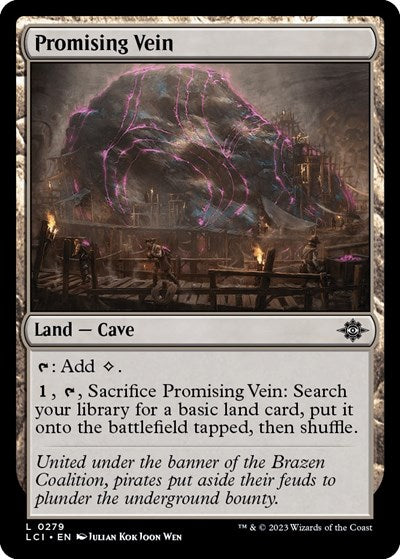 2023 Magic: The Lost Caverns of Ixalan (LCI) - Promising Vein (#279, Land) (Lightly Played)