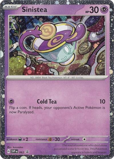 2023 Pokemon: SV: Scarlet & Violet Promo Cards (SVP) - Sinistea 062 (#062, Promo) (Holofoil, Near Mint)