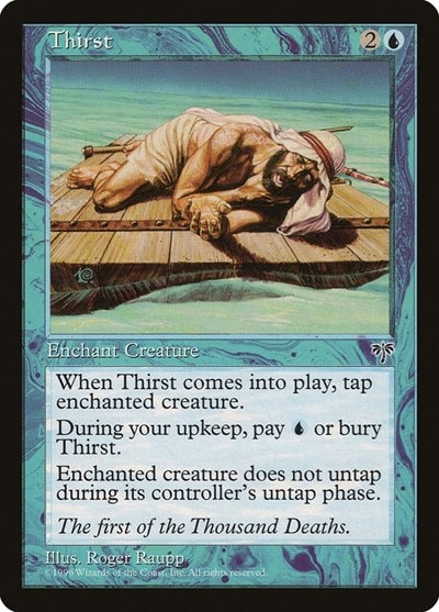 Thirst (MIR) #99 Common (Heavily Played) Mirage Magic: The Gathering: 1996