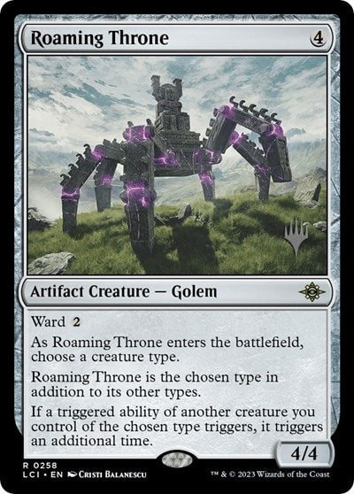 Roaming Throne (PPLCI) #258 Rare (Near Mint) Promo Pack: The Lost Caverns of Ixalan Magic: The Gathering: 2023