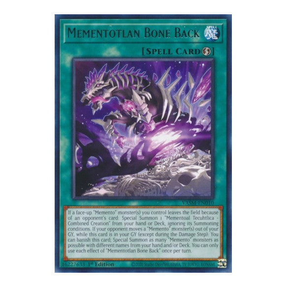 Mementotlan Bone Back (VASM) #VASM-EN010 Rare (1st Edition Near Mint) Valiant Smashers YuGiOh: 2023