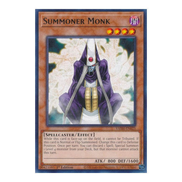 Summoner Monk (VASM) #VASM-EN025 Rare (1st Edition Near Mint) Valiant Smashers YuGiOh: 2023
