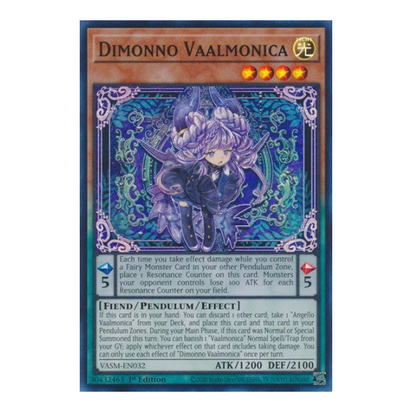 Dimonno Vaalmonica (VASM) #VASM-EN032 Super Rare (1st Edition Near Mint) Valiant Smashers YuGiOh: 2023