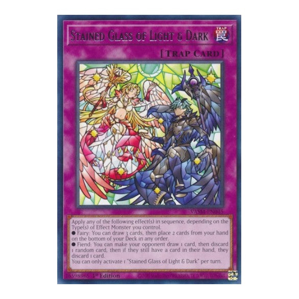 Stained Glass of Light & Dark (VASM) #VASM-EN045 Rare (1st Edition Lightly Played) Valiant Smashers YuGiOh: 2023