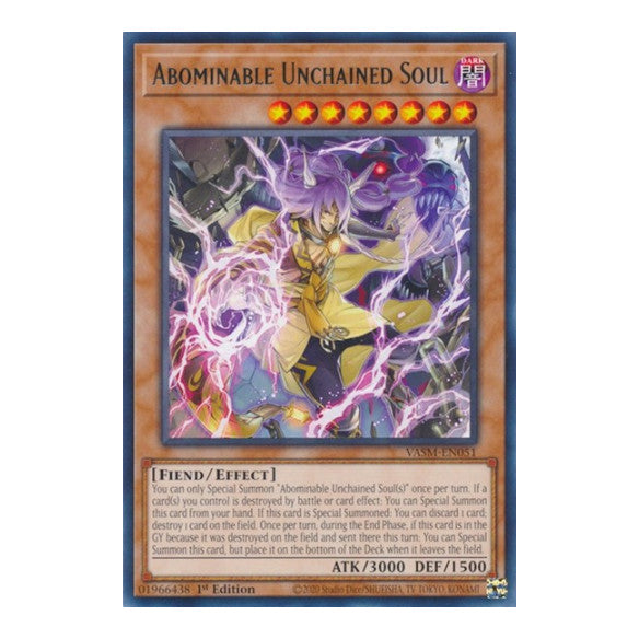 Abominable Unchained Soul (VASM) #VASM-EN051 Rare (1st Edition Near Mint) Valiant Smashers YuGiOh: 2023