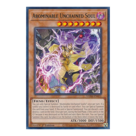 Abominable Unchained Soul (VASM) #VASM-EN051 Rare (1st Edition Near Mint) Valiant Smashers YuGiOh: 2023