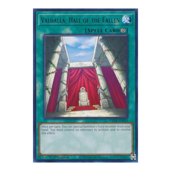 Valhalla, Hall of the Fallen (VASM) #VASM-EN056 Rare (1st Edition Near Mint) Valiant Smashers YuGiOh: 2023