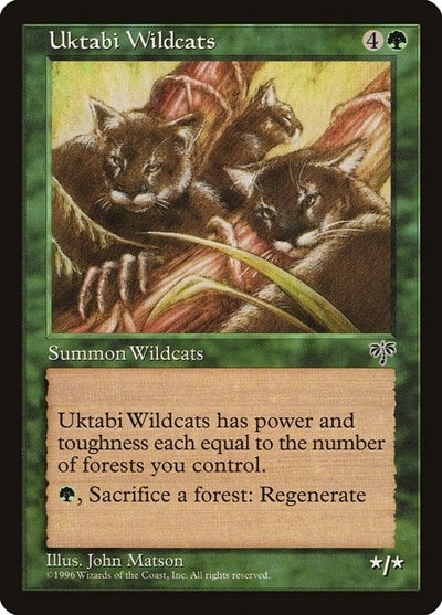 Uktabi Wildcats (MIR) #248 Rare (Heavily Played) Mirage Magic: The Gathering: 1996