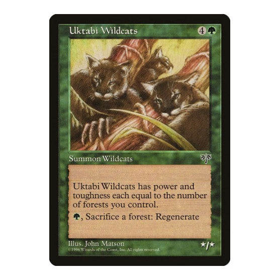 Uktabi Wildcats (MIR) #248 Rare (Heavily Played) Mirage Magic: The Gathering: 1996