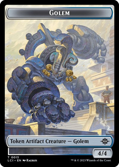 Golem Token (LCI) #13 T (Moderately Played) The Lost Caverns of Ixalan Magic: The Gathering: 2023