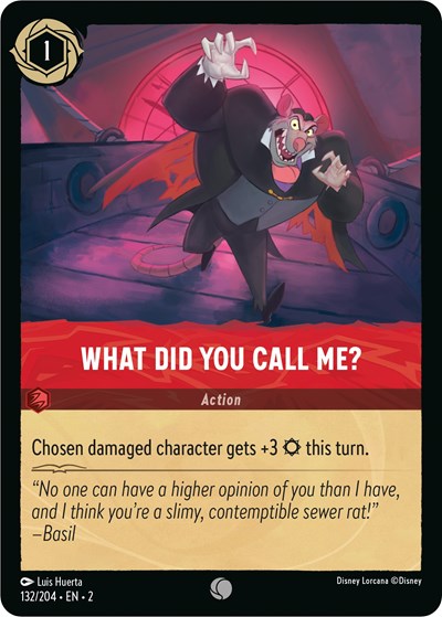 What Did You Call Me (2) #132/204 Common (Near Mint) Rise of the Floodborn Lorcana TCG: 2023