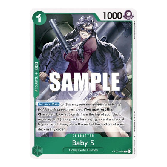 Baby 5 (034) (OP05) #OP05-034 Rare (Foil Lightly Played) Awakening of the New Era One Piece Card Game: 2023