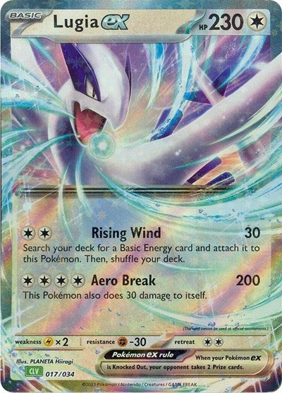 Lugia ex (CL) #017/034 Classic Collection (Holofoil Near Mint) Trading Card Game Classic Pokemon: 2023