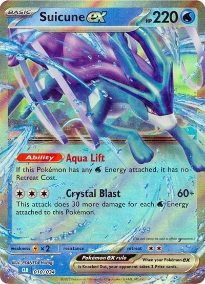 Suicune ex (CL) #010/034 Classic Collection (Holofoil Lightly Played) Trading Card Game Classic Pokemon: 2023
