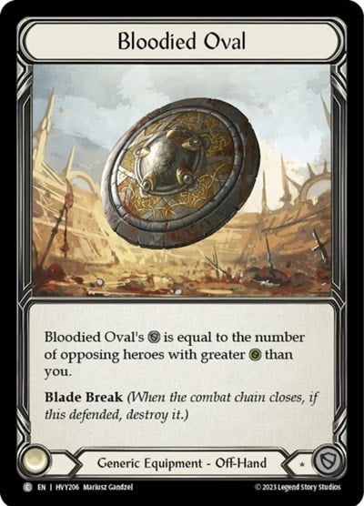 Bloodied Oval (HVY) #HVY206 Common (Cold Foil Near Mint) Heavy Hitters Flesh and Blood TCG: 2024