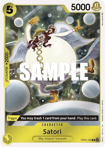 Satori (OP05) #OP05-105 Rare (Foil Lightly Played) Awakening of the New Era One Piece Card Game: 2023