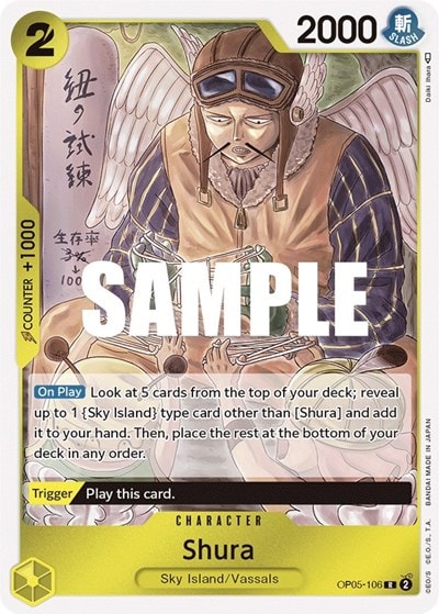 Shura (OP05) #OP05-106 Rare (Foil Lightly Played) Awakening of the New Era One Piece Card Game: 2023