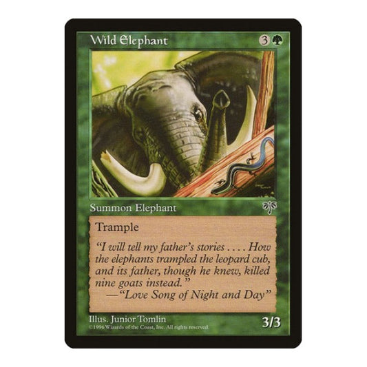 Wild Elephant (MIR) #254 Common (Lightly Played) Mirage Magic: The Gathering: 1996