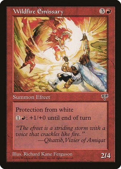 Wildfire Emissary (MIR) #203 Uncommon (Moderately Played) Mirage Magic: The Gathering: 1996