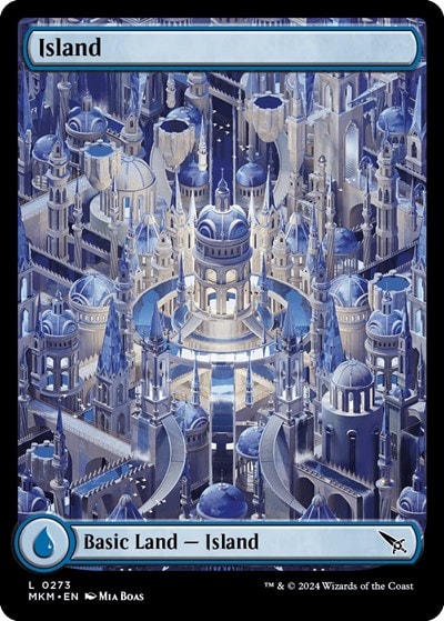 Island 0273 (MKM) #273 Land (Lightly Played) Murders at Karlov Manor Magic: The Gathering: 2024
